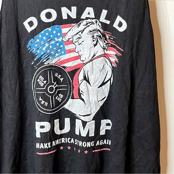 American AF Make America Strong Again Trump Muscle Ayer Size XL - Picture 4 of 6